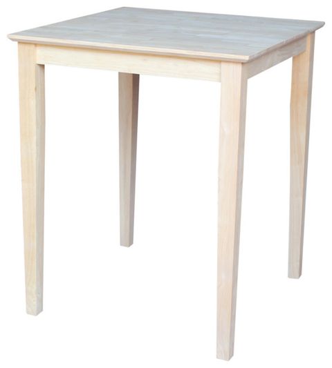 Solid Wood Top Table, 36 Inch High - Transitional - Dining Tables - By ... inside Solid Wood Top Table, Black, 36"Ch High